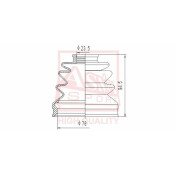 Комплект пыльника ШРУСа Asva, наружный, арт. ASBT-TRB
