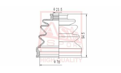 Комплект пыльника ШРУСа Asva, наружный, арт. ASBT-TRB