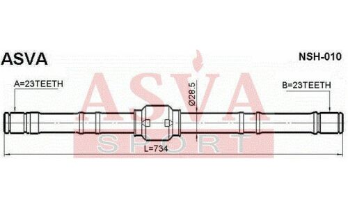Полуось Asva, передняя, правая, арт. NSH-010