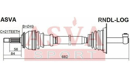 Привод в сборе Asva, передний, левый, арт. RNDL-LOG