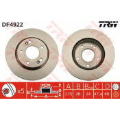 Диск тормозной TRW, арт. DF4922 Диск тормозной TRW, арт. DF4922