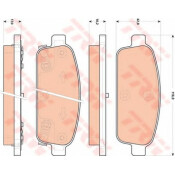 Колодки дисковые TRW, арт. GDB1844