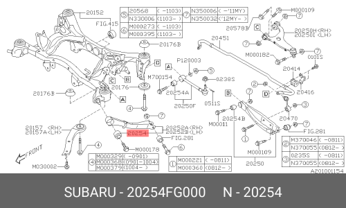 Сайлентблок Subaru, арт. 20254-FG000
