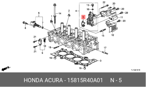 Прокладка клапана VTEC Honda, арт. 15815-R40-A01