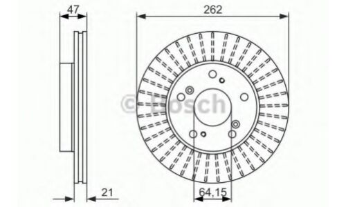 Диск тормозной | перед Bosch, арт. 0 986 479 687