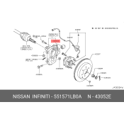 Сайлентблок амортизатора | зад Nissan, арт. 55157-1LB0A