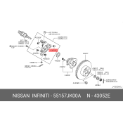 Сайлентблок рычага подвески | зад Nissan, арт. 55157-JK00A