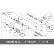 Подшипник привода опорный Nissan, арт. 39774-JA02A