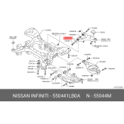 Сайлентблок переднего рычага NISSAN, арт. 55044-1LB0A