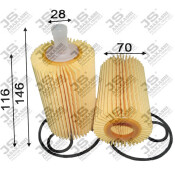 Фильтр масляный JS Asakashi, арт. OE0071