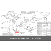 Сайлентблок заднего рычага Subaru, арт. 20254-XA00A