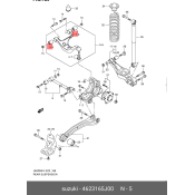 Сайлентблок рычага подвески | зад прав Suzuki, арт. 46231-65J00