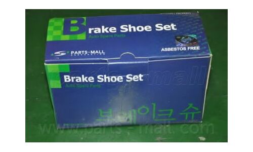 Колодки тормозные барабанные Parts-Mall, комплект на ось (4 шт), арт. PLB-031