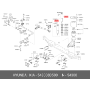 Амортизатор | перед Hyundai/Kia, арт. 54300-8D500