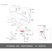 Сайлентблок рычага подвески | перед прав/лев Hyundai/Kia, арт. 54551-3R000
