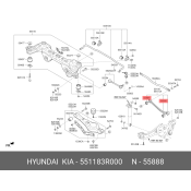 Сайлентблок рычага подвески | зад прав/лев Hyundai/Kia, арт. 55118-3R000