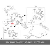 Сайлентблок заднего рычага Hyundai/Kia, арт. 55216-2H000