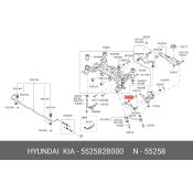 Сайлентблок заднего рычага Hyundai/KIA, арт. 55258-2B000