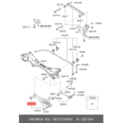 Сайлентблок заднего рычага Hyundai/Kia, арт. 55215-1H000