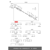 Шрус в сборе | перед лев Hyundai/Kia, арт. 49505-2EJ10