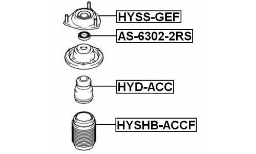 Опора амортизатора Febest, передняя, правая/левая, арт. HYSS-GEF