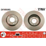 Диск тормозной TRW, арт. DF4958S Диск тормозной TRW, арт. DF4958S