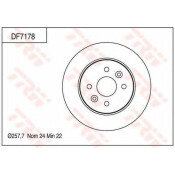 Диск тормозной TRW, арт. DF7178 Диск тормозной TRW, арт. DF7178