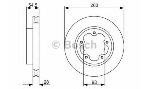 Диск тормозной | перед Bosch, арт. 0 986 479 392