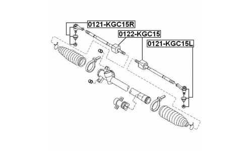 Наконечник рулевой тяги Febest, арт. 0121-KGC15L