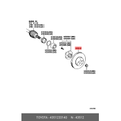 Диск тормозной Toyota, передний, арт. 43512-33140