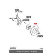 Диск тормозной Toyota, передний, арт. 43512-48110