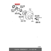 Подшипник полуоси | зад Toyota, арт. 90080-36217