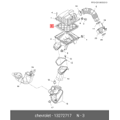 Фильтр воздушный GM, для Chevrolet Cruze, арт. 13 272 717