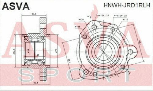 Подшипник ступицы Asva, арт. HNWH-JRD1RLH