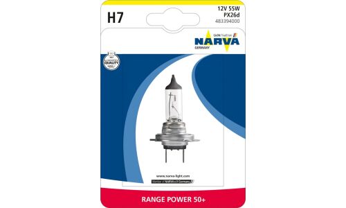 Лампа H7 RP50+ 12V 55W PX26d NVA B1 HCV Narva, арт. 48339