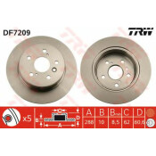 Диск тормозной TRW, арт. DF7209