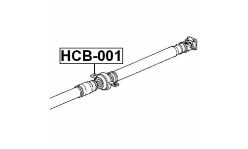 Подшипник подвесной карданного вала Febest, арт. HCB-001