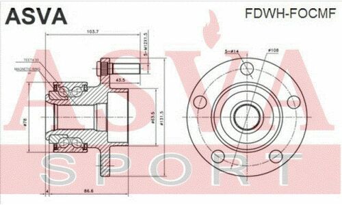 Ступица колеса Asva, арт. FDWH-FOCMF
