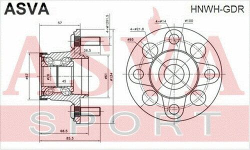 Ступица колеса Asva, арт. HNWH-GDR