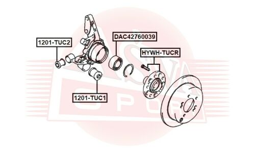 Ступица колеса Asva, задняя, арт. HYWH-TUCR