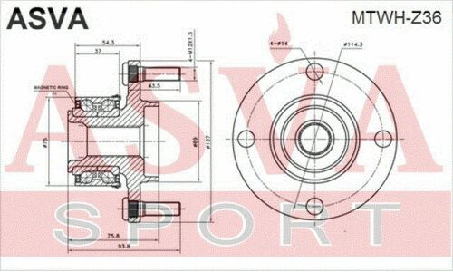 Ступица колеса Asva, арт. MTWH-Z36