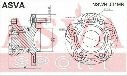 Ступица колеса Asva, арт. NSWH-J31MR
