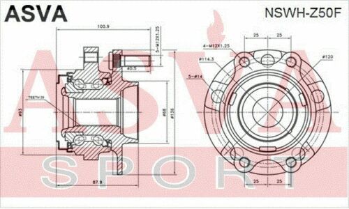 Ступица колеса Asva, арт. NSWH-Z50F