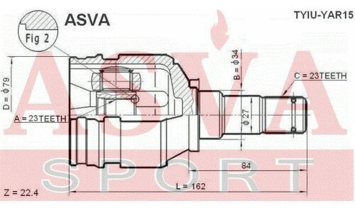 ШРУС Asva, внутренний, арт. TYIU-YAR15
