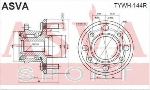 Ступица колеса Asva, для Toyota Corolla, арт. TYWH-144R