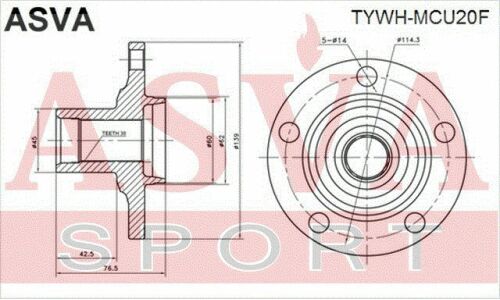 Ступица колеса Asva, для Lexus RX350, арт. TYWH-MCU20F