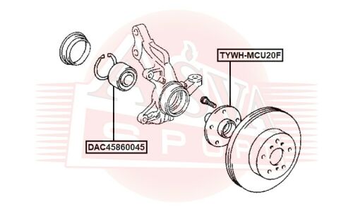 Ступица колеса Asva, для Lexus RX350, арт. TYWH-MCU20F