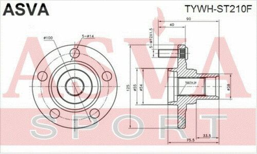 Ступица колеса Asva, для Toyota Corona, арт. TYWH-ST210F