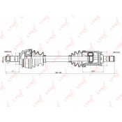 Привод в сборе LYNXauto, передний, левый, арт. CD-1415