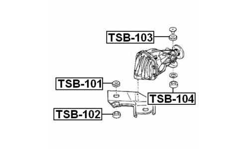 Втулка дифференциала Febest, арт. TSB-102